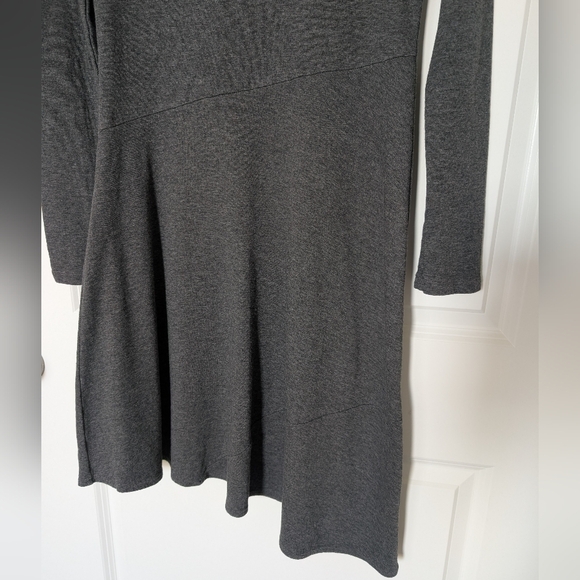 Title: Vince Heather Gray Asymmetrical Seam Fit & Flare Dress – Size M - Picture 3 of 12